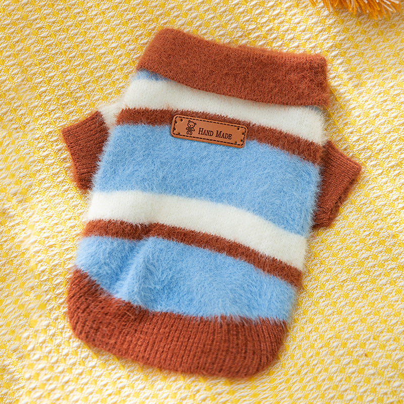 Little Dog Clothes For Autumn And Winter, Small Dog For Winter Warmth, Teddy Bichon Frise POLO Collar Pet Winter Two-legged Sweater - Majestic Pet Kingdom