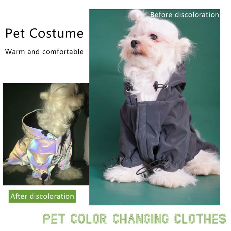 Dog Hoodie Flashing LED Reflective Warm Winter Fleece Jacket Coat - Main Feature View | Majestic Pet Kingdom