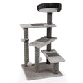 93 CM Tall Cat Tree Kitten Tower with Sisal and Jute Scratching Posts-Gray - Majestic Pet Kingdom