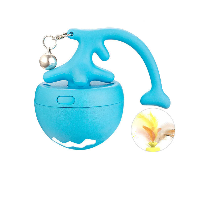 Cat Toy Fish Bone Rolling Ball USB Electric Motion Teaser Wand - Detail Angle 7 | Majestic Pet Kingdom