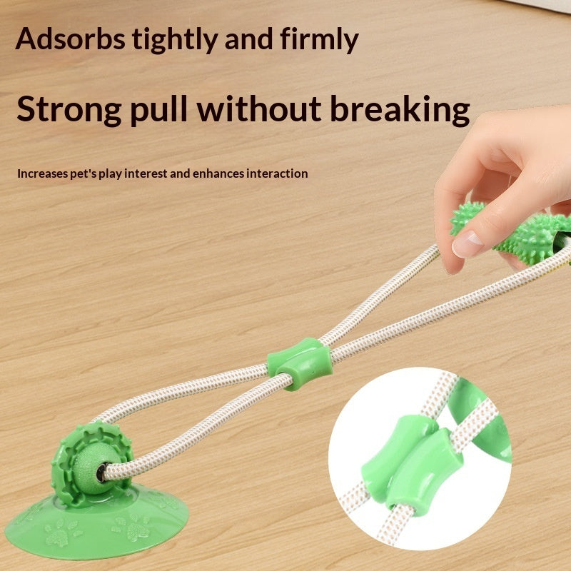 Suction-cup Pull-rope Teething Toy For Interactive Pet Play