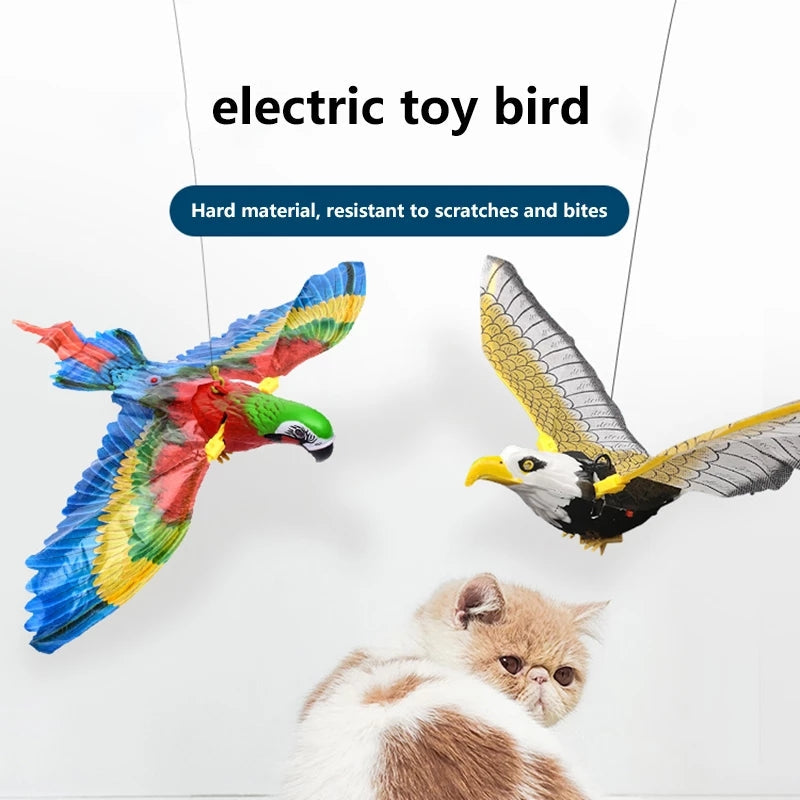 Simulation Bird Cat Interactive Pet Toys Hanging Eagle Flying Teasering Play Kitten Dog Toys Animals Cat Accessories Supplies - Purrfect Pet Kingdom™