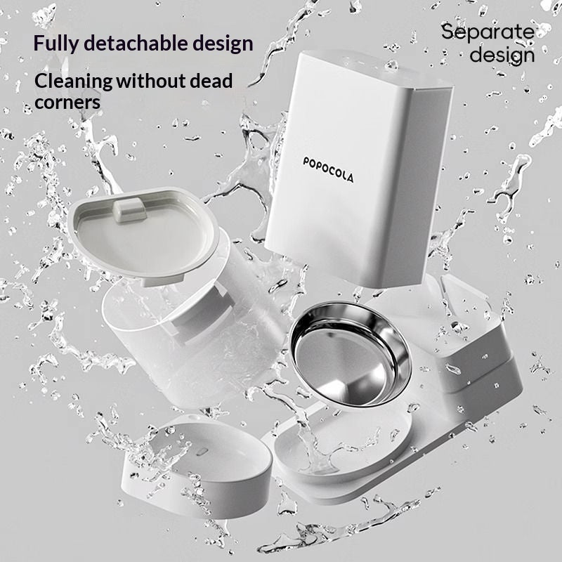 Cat Water Fountain Wireless Heated Constant Temp 2-in-1 Dish - Detail Angle 3 | Majestic Pet Kingdom