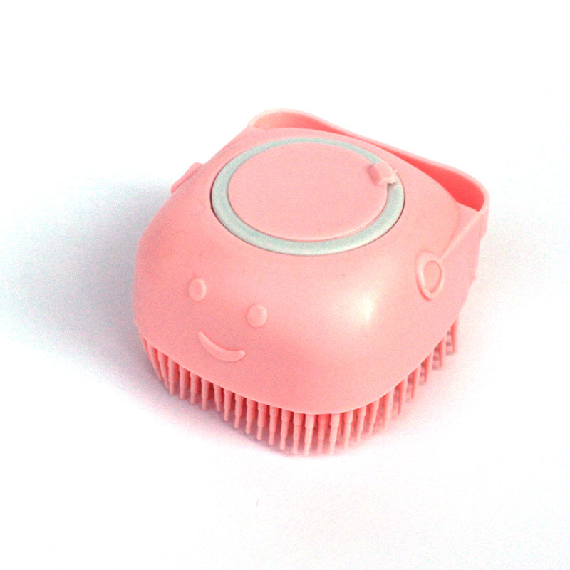 Dog Bath Brush Silicone Shampoo Dispenser Massage Gloves Tool - Detail Angle 7 | Majestic Pet Kingdom