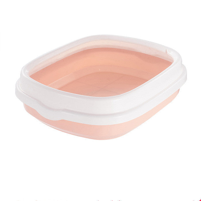 Cat Litter Box Semi-Enclosed Deodorant Pet Toilet Pan