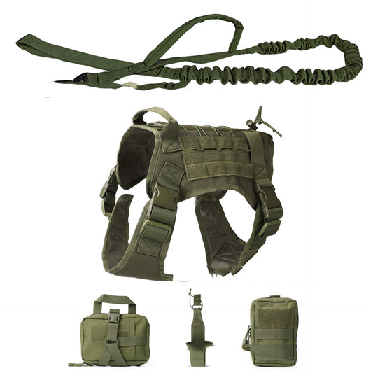 Outdoor Dog Vest Five Piece Suit Tactical Dog Clothing Dog Supplies | Majestic Pet Kingdom™