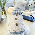 Bowknot Dog Clothes Cat Costume Hollow Knit Dog Sweater - Majestic Pet Kingdom