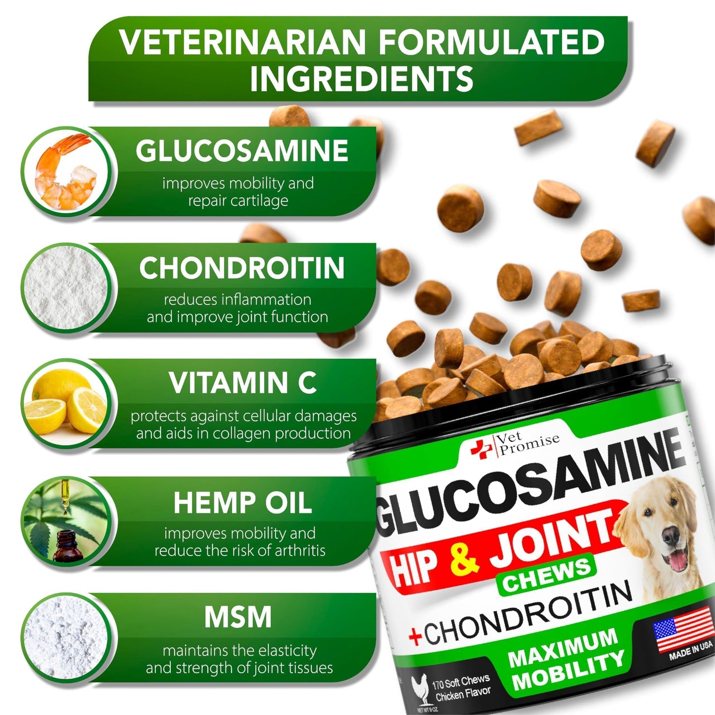 Dog Glucosamine Chews Msm Elite - Everyday Pet Essential - Majestic Pet Kingdom