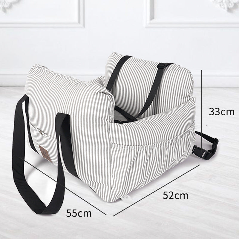 Dog Car Seat Travel Carrier Safety Booster Basket for Pets - Detail Angle 3 | Majestic Pet Kingdom