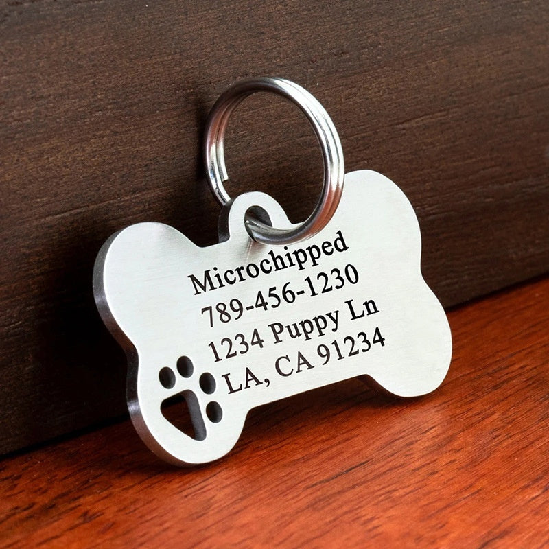 Creative Stainless Steel Lettering Keychain Heart-shaped - Majestic Pet Kingdom