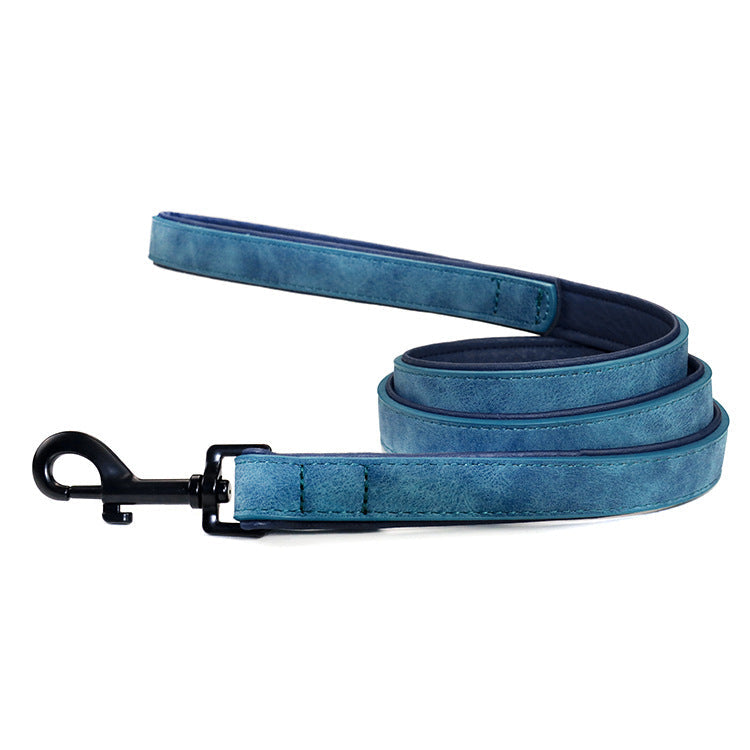 Dog Leash Genuine Leather Heavy Duty Pull-Resistant Walking Lead - Detail Angle 3 | Majestic Pet Kingdom