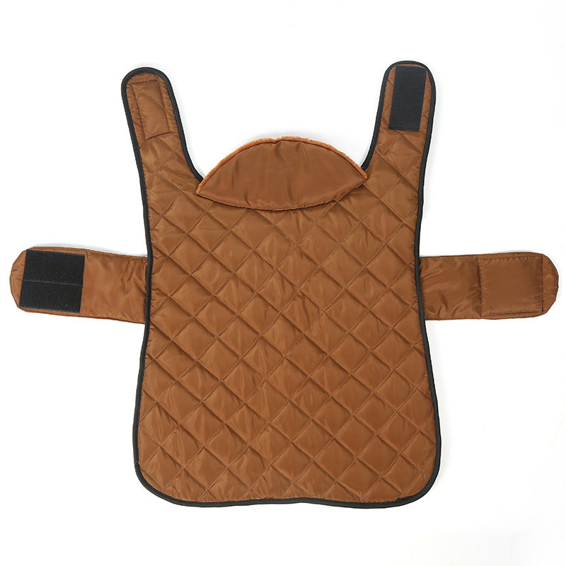 Dog Coat Electric Heated Thermal Winter Jacket Faux Fur Collar - Detail Angle 3 | Majestic Pet Kingdom
