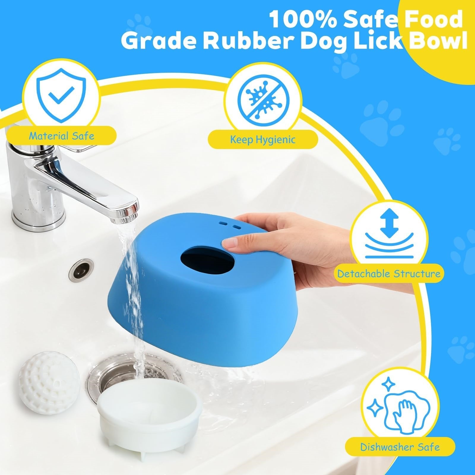Dog Bowl Slow Feeder Spherical Licking Non-Slip Anti-Choke - Detail Angle 4 | Majestic Pet Kingdom