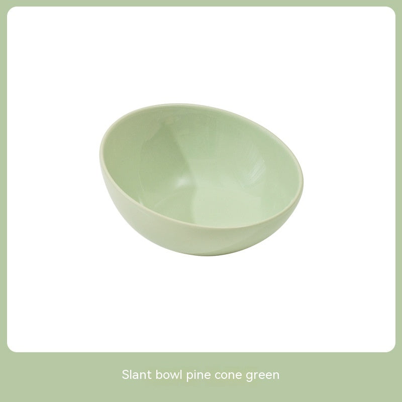Ceramic Bevel Beveled Bowl Pet Cat Bowl - Majestic Pet Kingdom