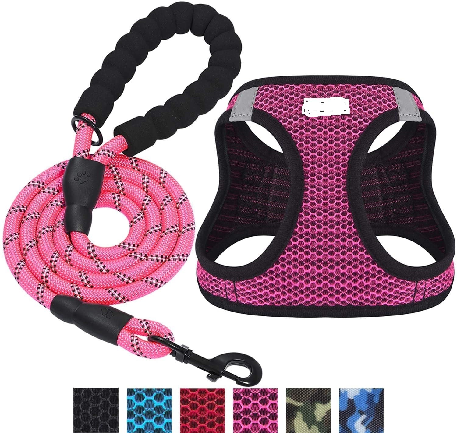 Reflective Harness & Matching Dog Leash Set for Dogs