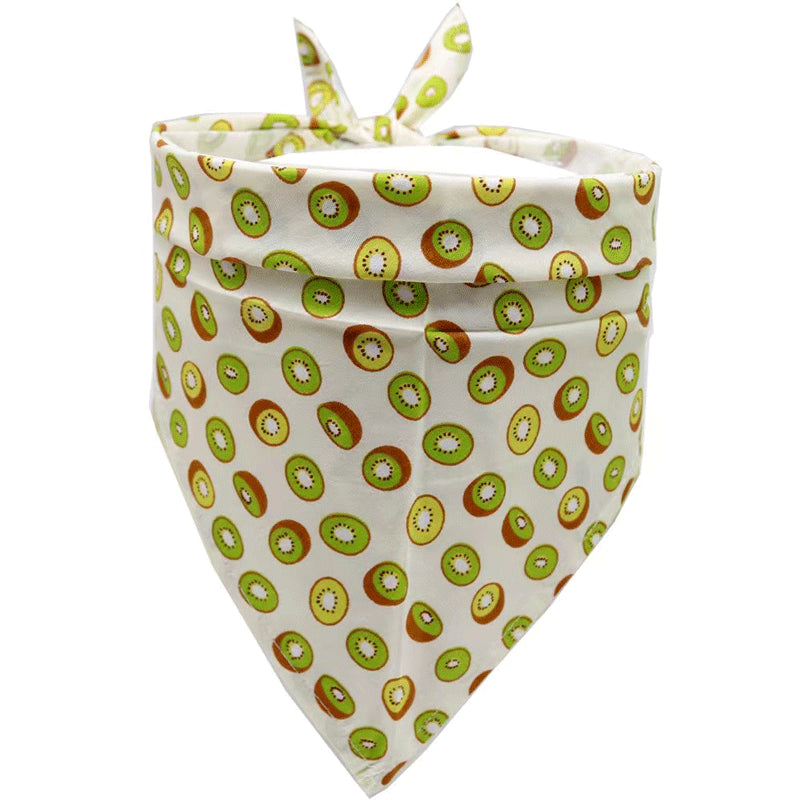 Pet Accessories Summer Pet Drool Towel Fruit Style Pet Scarf Pure Cotton Dog Triangle Scarf | Purrfect Pet Kingdom