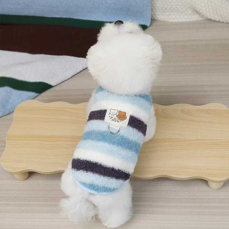 Dog Coat Cute Bear Label Two-Legged Winter Clothing