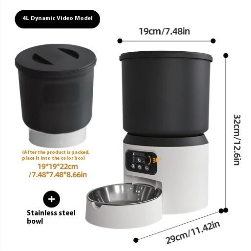 4L Smart Feeder Pet Cat Dog Timing Remote Monitoring - Majestic Pet Kingdom