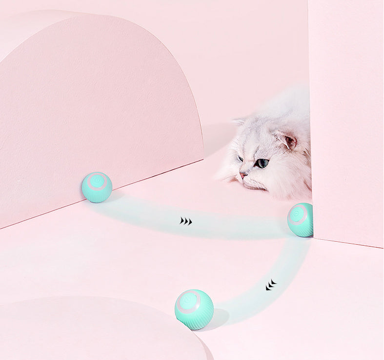 Cat Toy Smart Gravity Motion Rolling Ball USB Interactive Play - Detail Angle 3 | Majestic Pet Kingdom