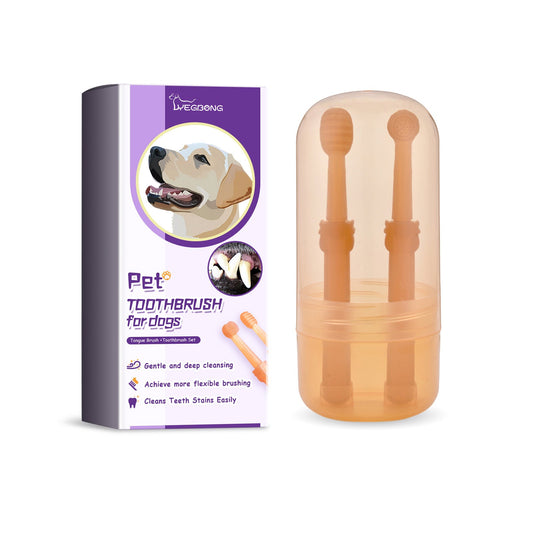 Pet Toothbrush For Dogs, Pet Oral Cleaning Dental Stains Dental Health Care | Purrfect Pet Kingdom