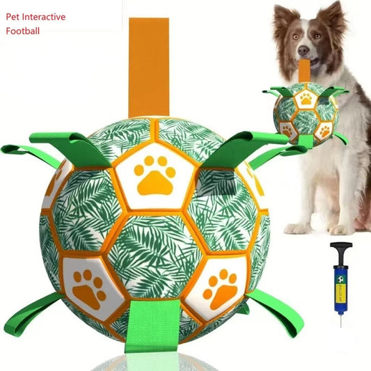Interactive Pet Football Toys With Grab Tabs Dog Bite Chew Balls Pets Accessories Puppy Outdoor Training Soccer 5.91-7.48in | Purrfect Pet Kingdom