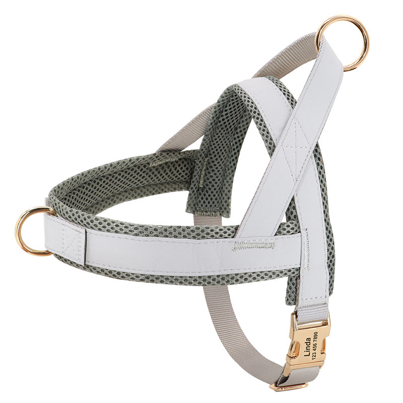 Dog Harness Large Breed Custom Name Patch No-Pull Walking Vest - Detail Angle 4 | Majestic Pet Kingdom