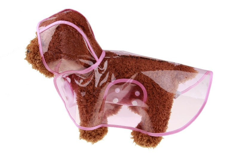 1Pc Transparent Waterproof Dog Clothes Transparent Rain Coat Pet Clothes Puppy Raincoat Hoody Clothing For Dogs - Majestic Pet Kingdom