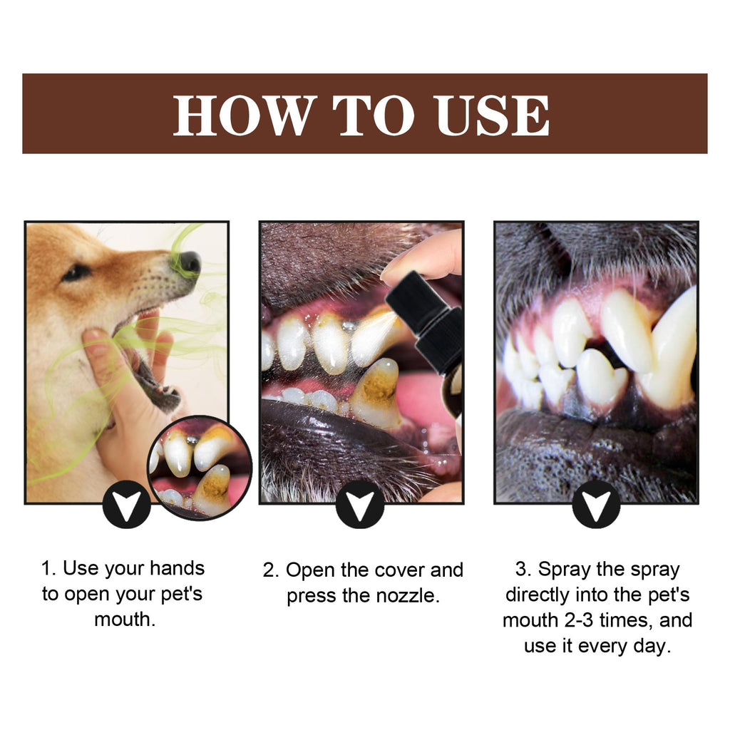 Pet Tartar Removal Spray: Bad Breath & Dental Care Spray