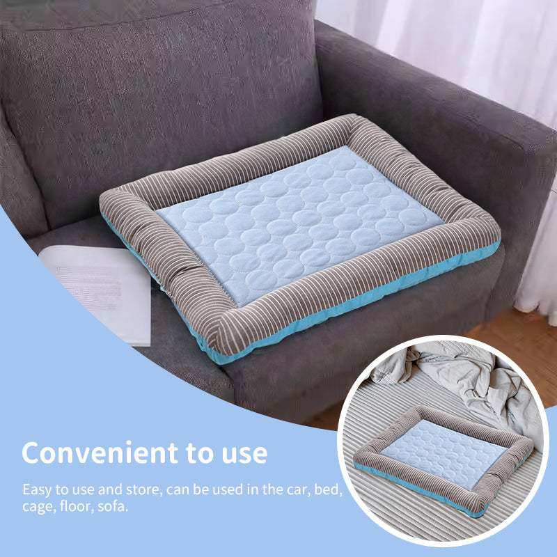 Cooling Pet Mat: Breathable Ice Silk Bed Pad