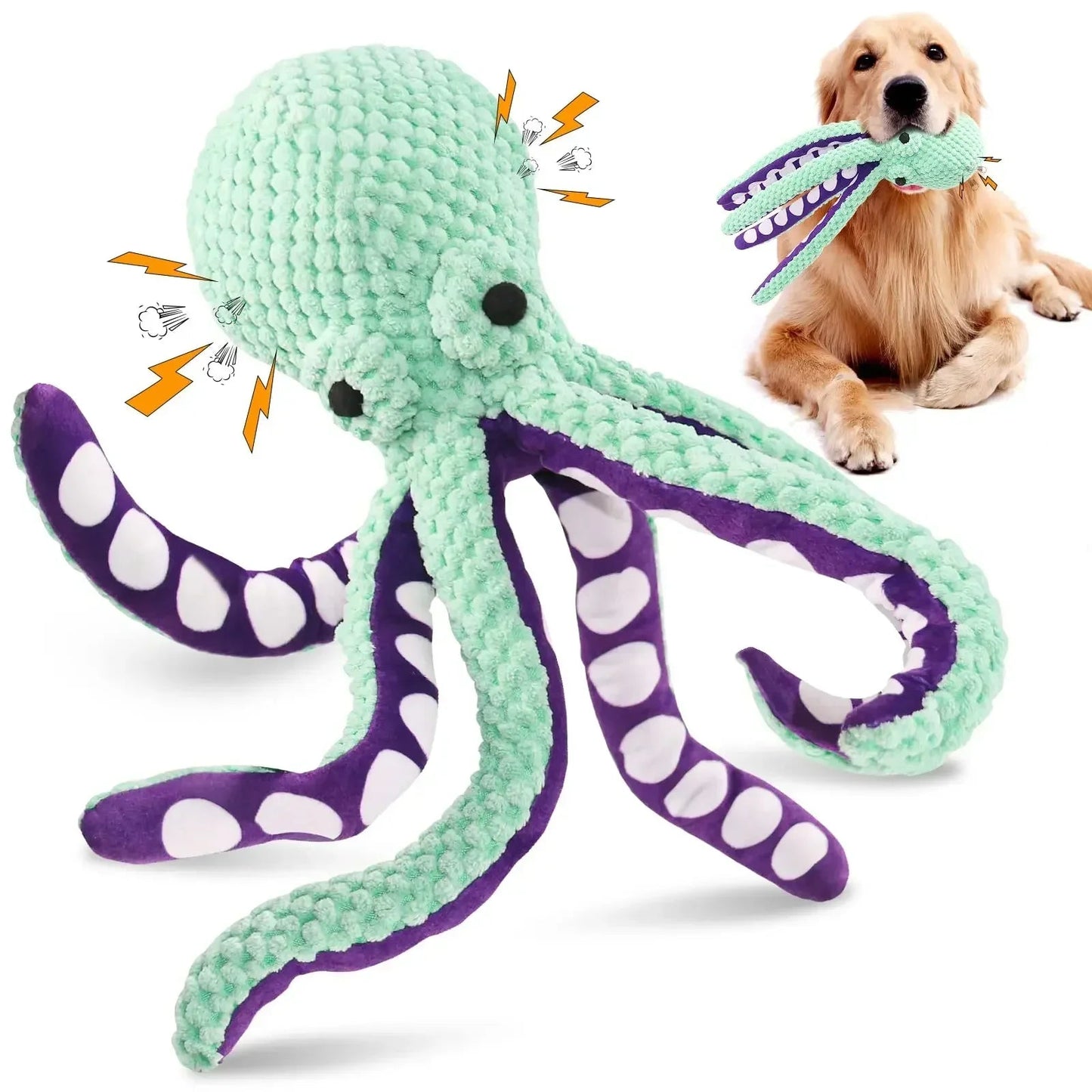 Pet Plush Toy Cat Dog Voice Octopus Shell Puzzle Toy Bite