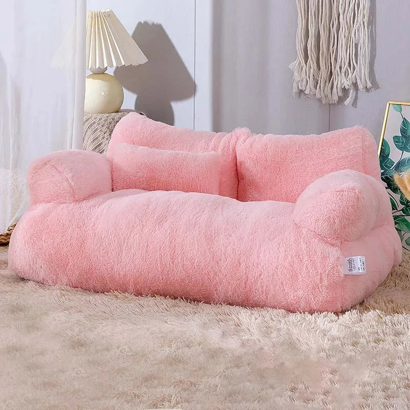 Luxury Cat Bed Sofa: Warm Plush Nest for Dogs & Cats - Majestic Pet Kingdom