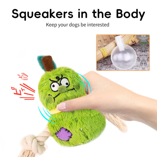 Interactive Dog Toy Plush Rope Knot Tug Of War Game Bb Bite Resistant Molar Tooth Toy | Purrfect Pet Kingdom