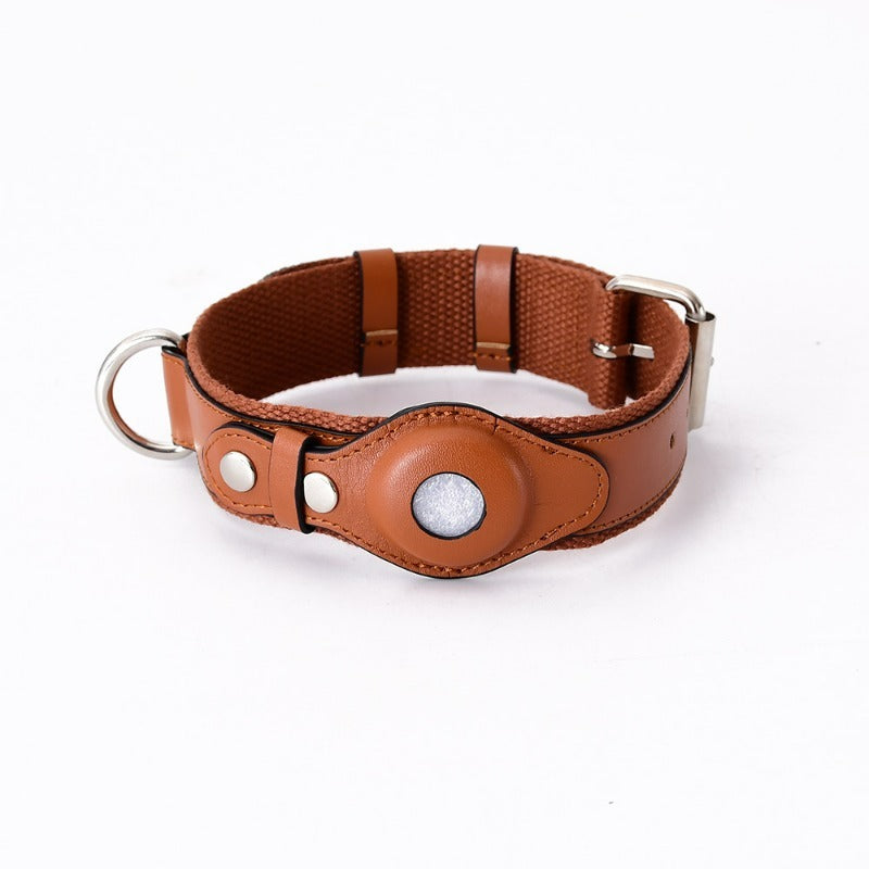 Dog Collar with Integrated Apple AirTag Holder Protective Ba