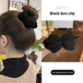 Knitted grab clip-black-1 piece