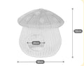 Rattan-Style Washable Cat Bed Villa-Style Mushroom-Shaped Pet Nest Handwoven Breathable Dog Kennel