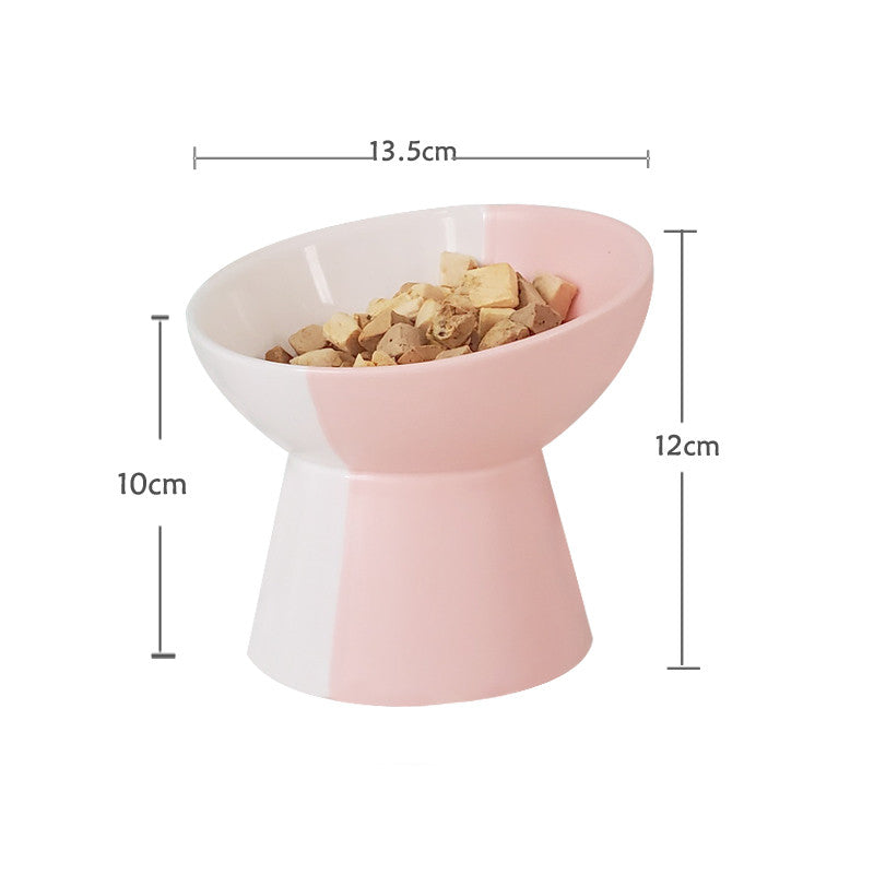 Ceramic Pet Slant Mouth Dog And Cat Food Bowl Set - Majestic Pet Kingdom