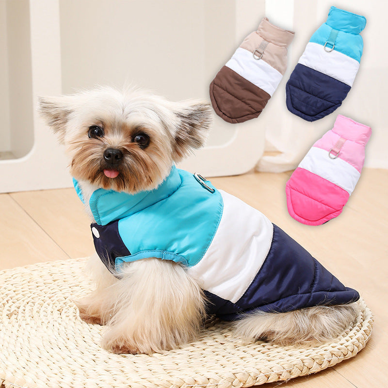 Dog Autumnwinter Coat With A Leash - Premium Pet Accessory