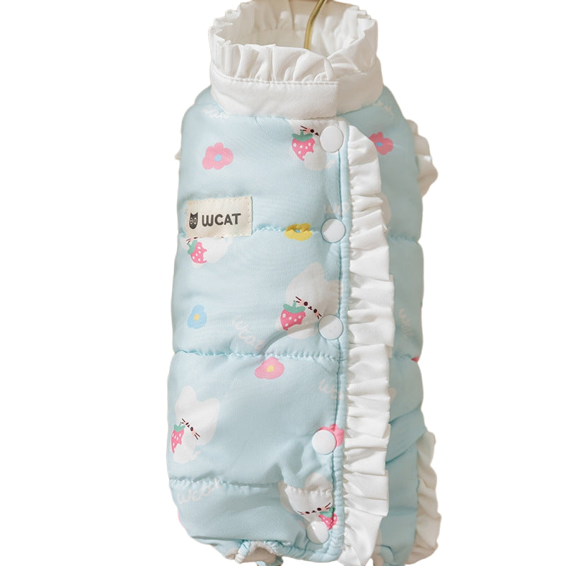 Cute Style Four-legged Fleece Undergarment For Dogs In Autumn And Winter, Warm Pet Clothing For Small Dogs, Puppies And Cats - Majestic Pet Kingdom