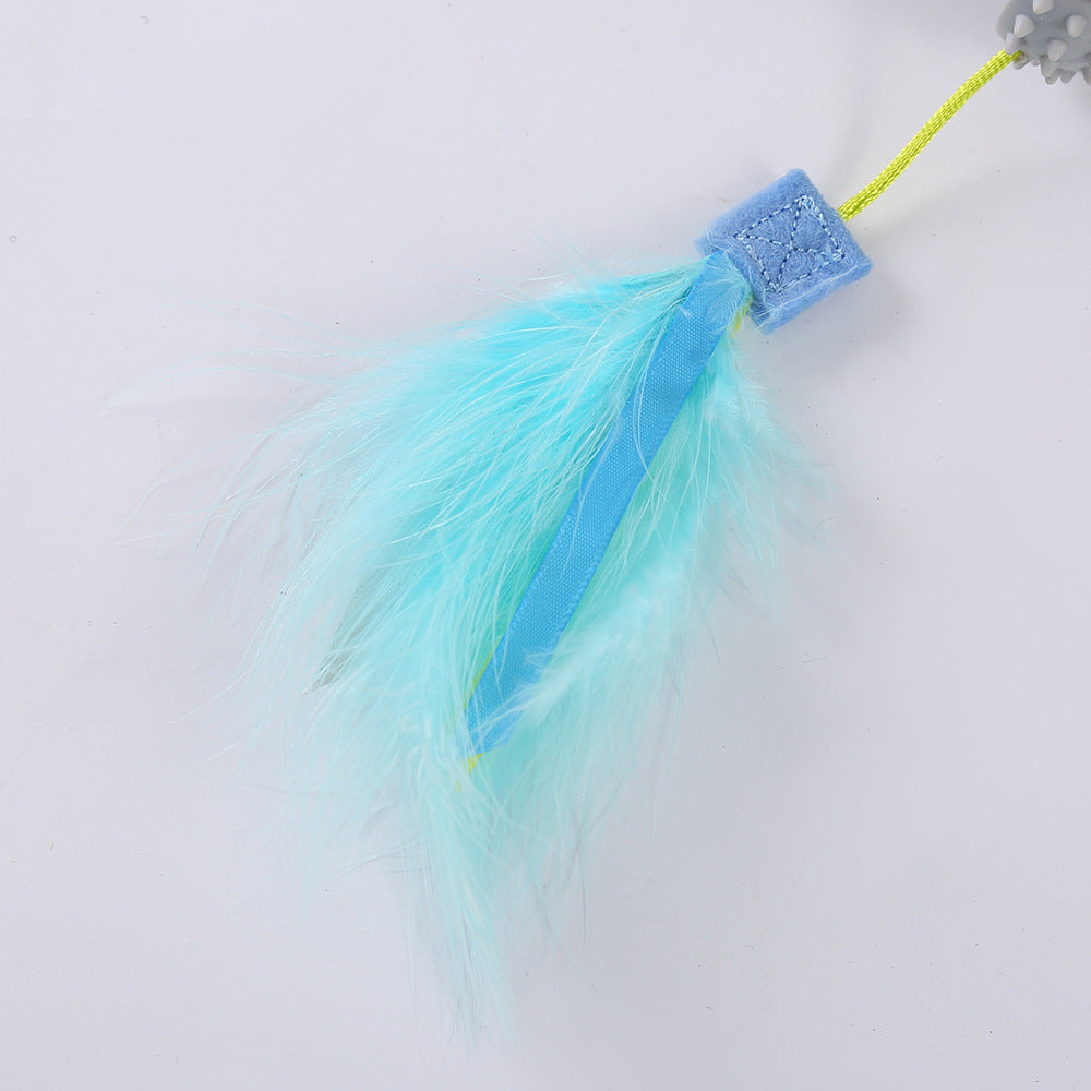 Pet Toys Relaxation Double Haired Prick Head Suction Cup Cat Toy Plastic Grinding Teeth Cat Toy Cat Toy Wand