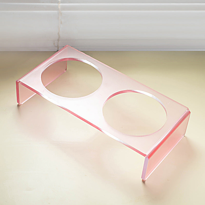 Cat Bowl Rack Acrylic Dog Bowl Anti-tumble - Majestic Pet Kingdom