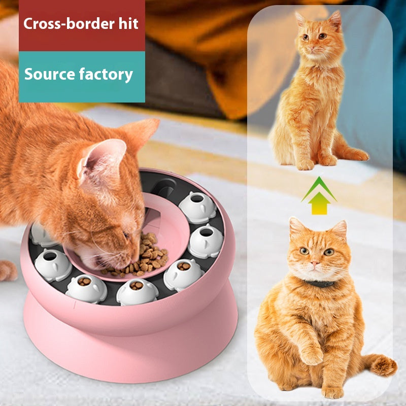 Rotating Food Leakage Feeding Cat Bowl Puzzle Cat Toy - Majestic Pet Kingdom
