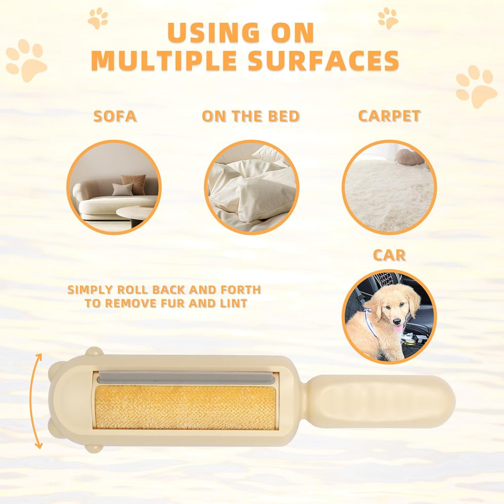 Pet Hair Remover Dog Cat Fur Remover With Self Cleaning Base Efficient Animal Hair Removal Tool Perfect For Furniture Couch Carpet  Car Seat