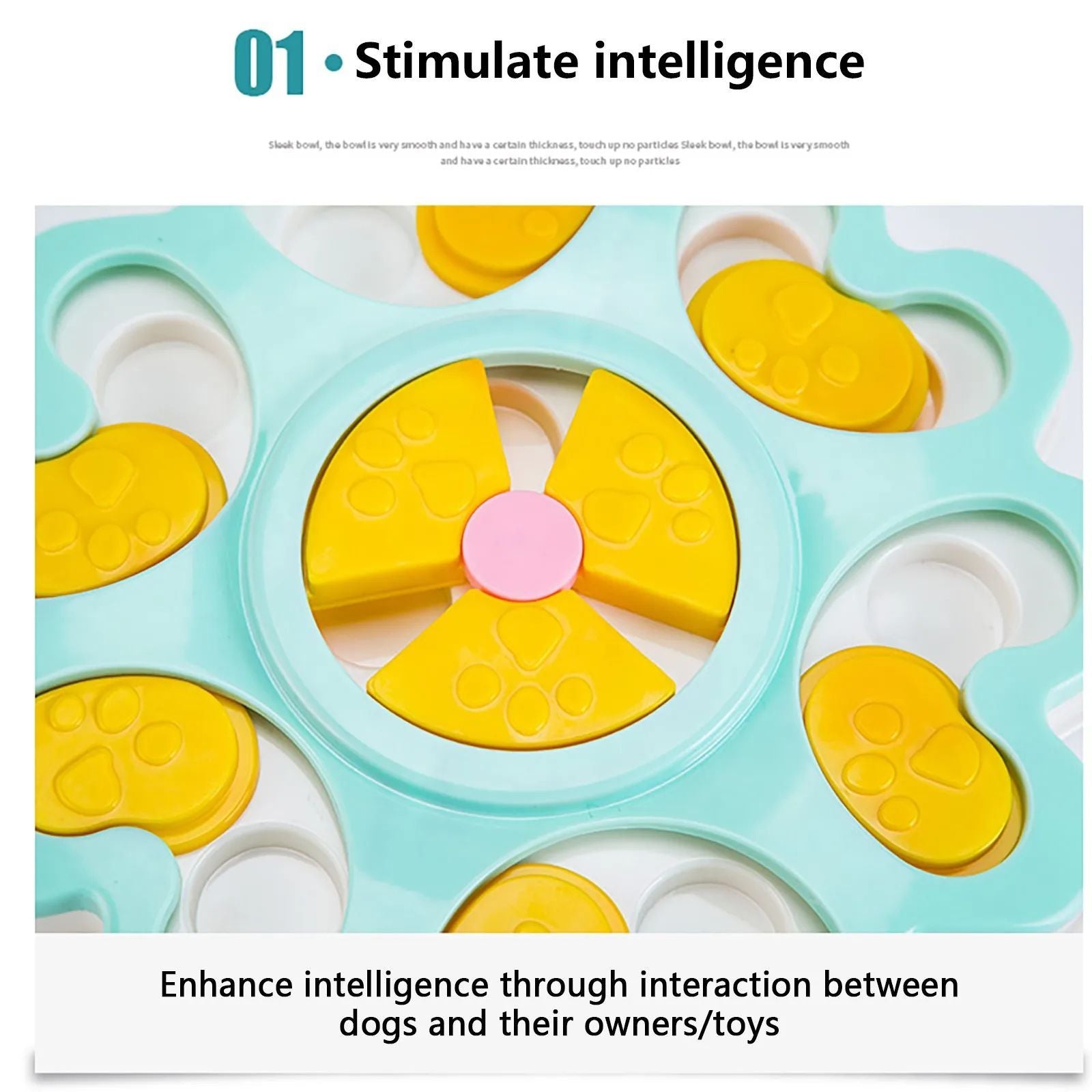 Dog Puzzle Slow Bowl Flower Shape Improve Pet IQ Interactive Feeder Non-Slip Anti-choking Dogs Training Games Dog Accessories