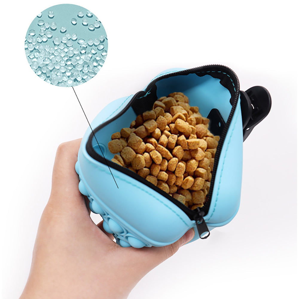 Bag Silicone Feed Dogs Treat Pouch Pet Training Bag Bundle Pocket Waist Pack Pet Portable Dog Training Waist Bag Treat Snack Bait Dogs Soft Washable Outdoor Feed Storage Pouch Food Reward Silica Bags - Majestic Pet Kingdom