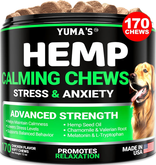 Hemp Calming Chews For Dogs 170 Count Chicken Flavor