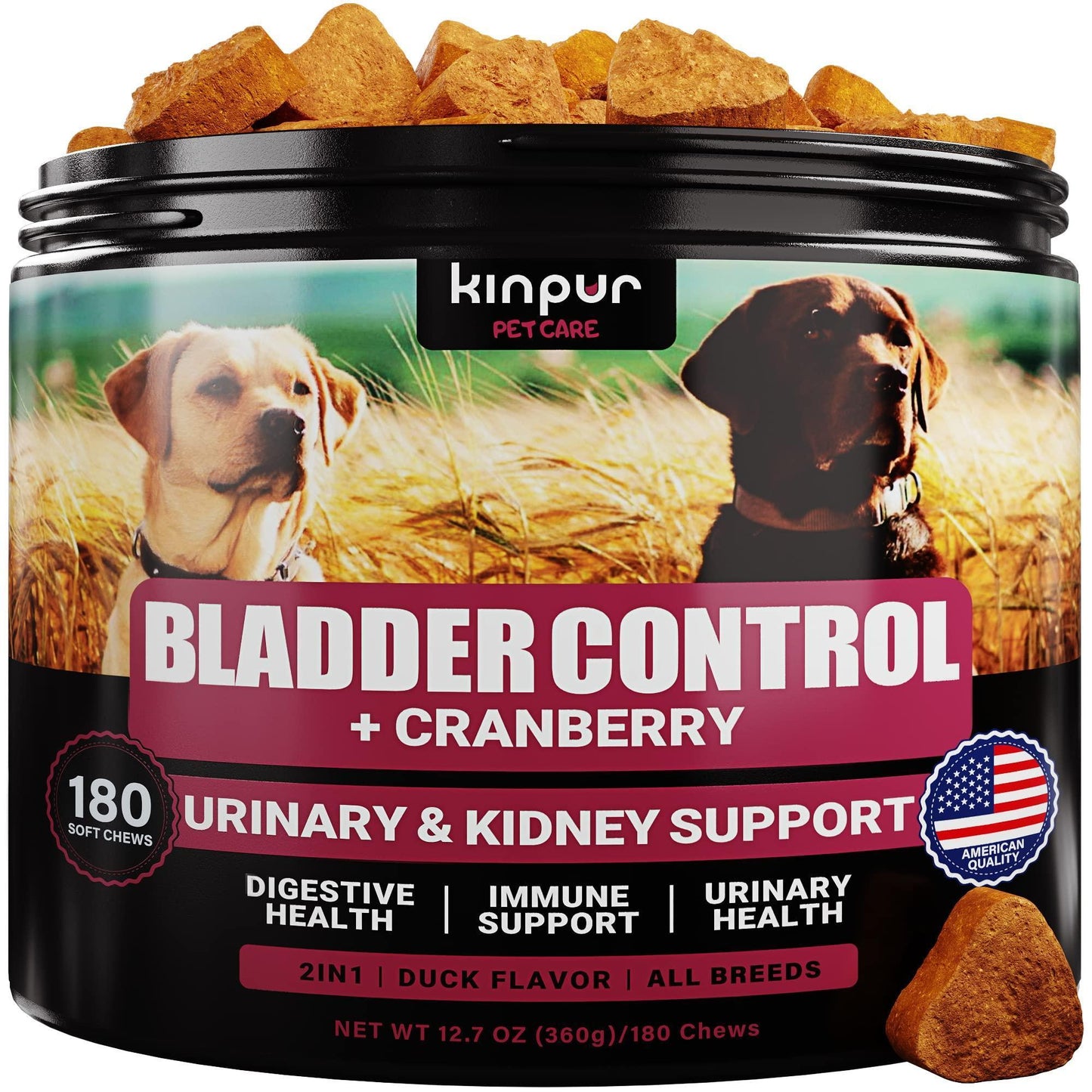 Cranberry Chews for Dogs - Urinary Tract Support 180ct
