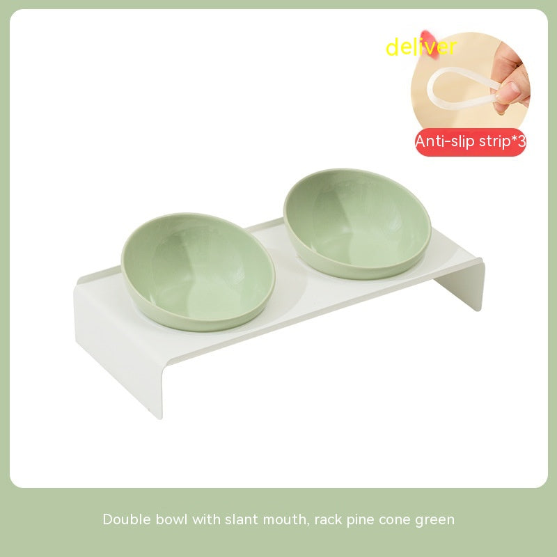Ceramic Bevel Beveled Bowl Pet Cat Bowl - Majestic Pet Kingdom