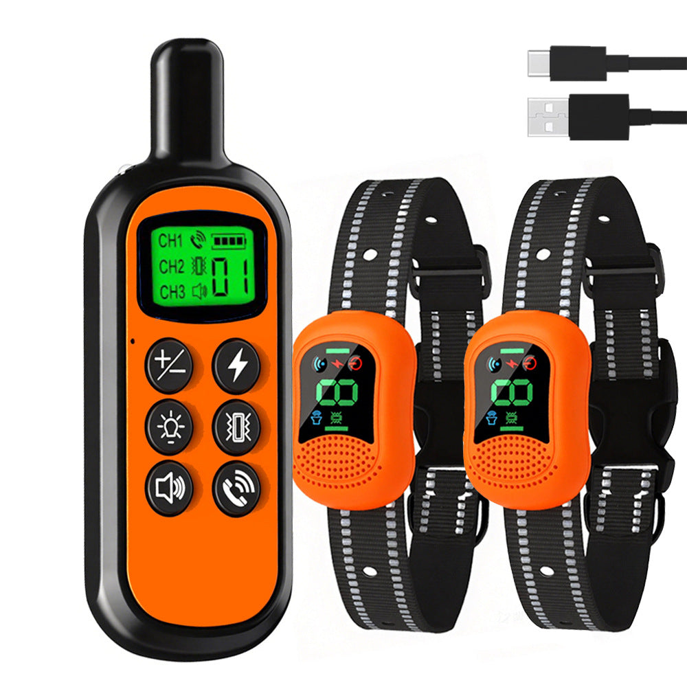 Dog Training Collar 1500-Meter Long Range Remote Shock Device - Main Feature View | Majestic Pet Kingdom