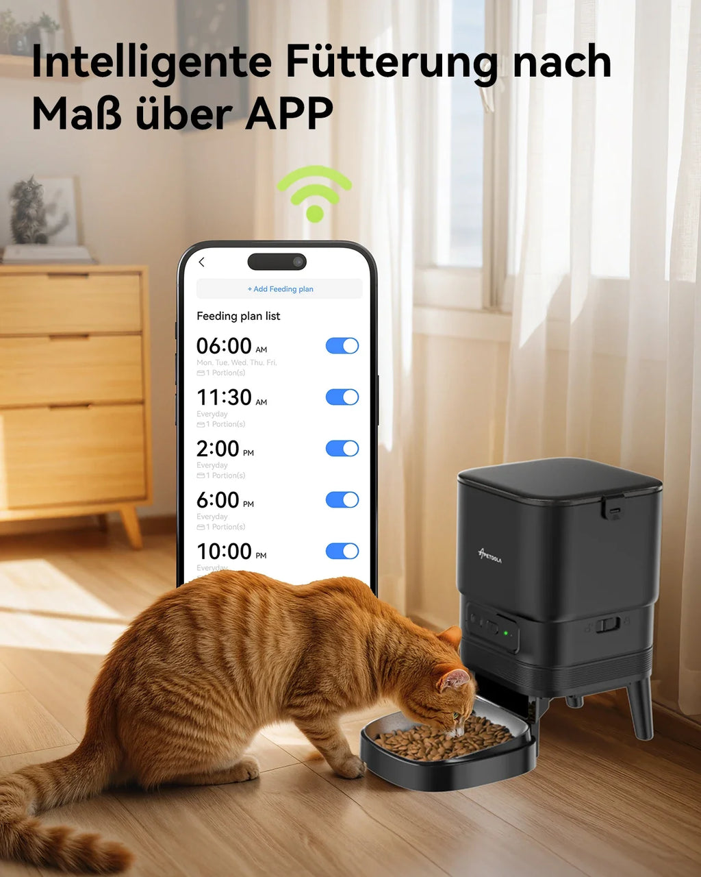 Automatic Cat Feeder Smart Pet Feeder Dog Slow Food Machine With Timed Quantitative APETDOLA FDG30 Automatic Cat Food Dispenser - Majestic Pet Kingdom