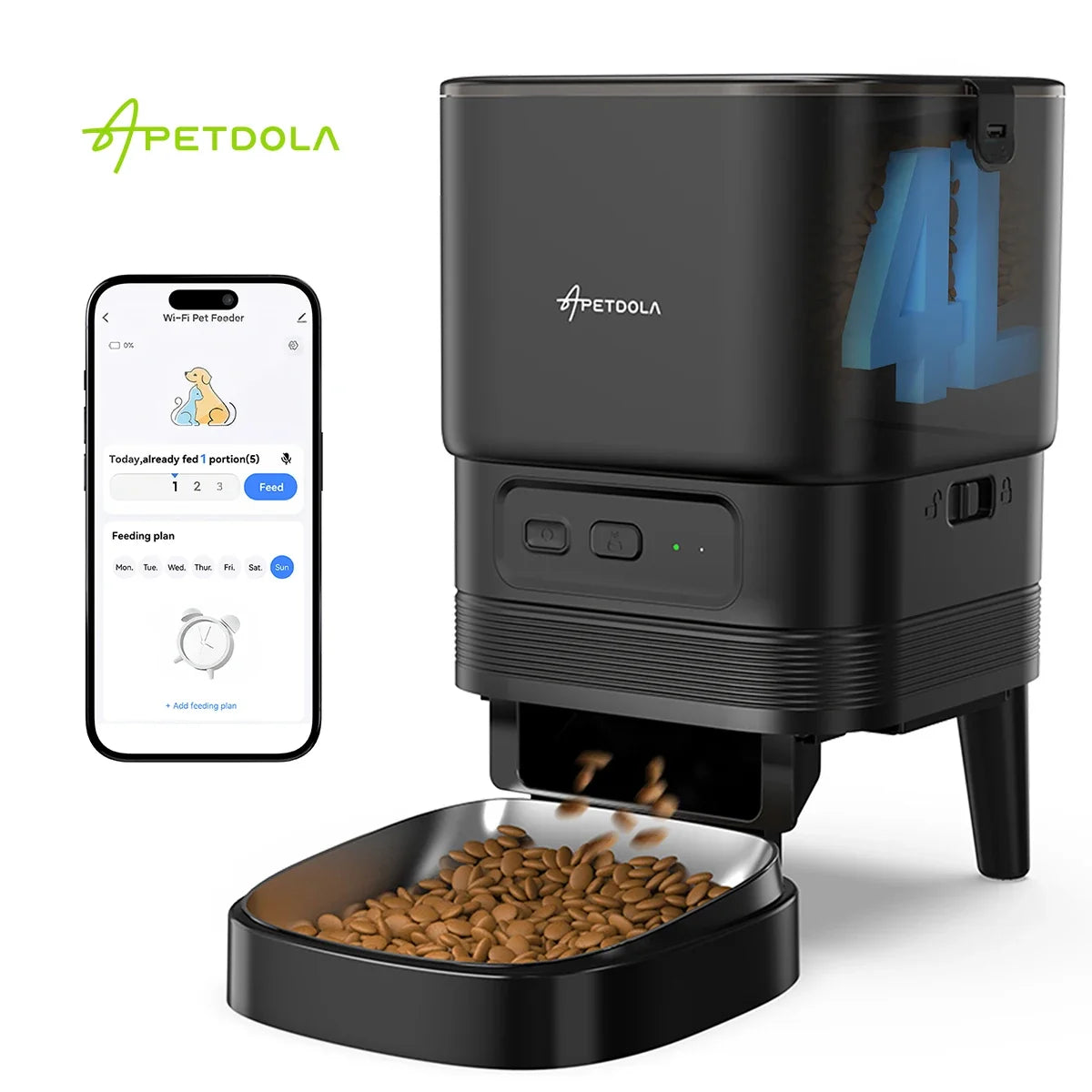 Automatic Cat Feeder Smart Pet Feeder Dog Slow Food Machine With Timed Quantitative APETDOLA FDG30 Automatic Cat Food Dispenser - Majestic Pet Kingdom